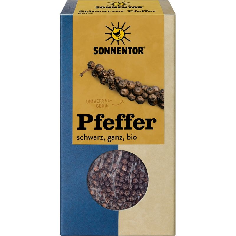 Sonnentor Pfeffer schwarz ganz, Packung - Produktbild