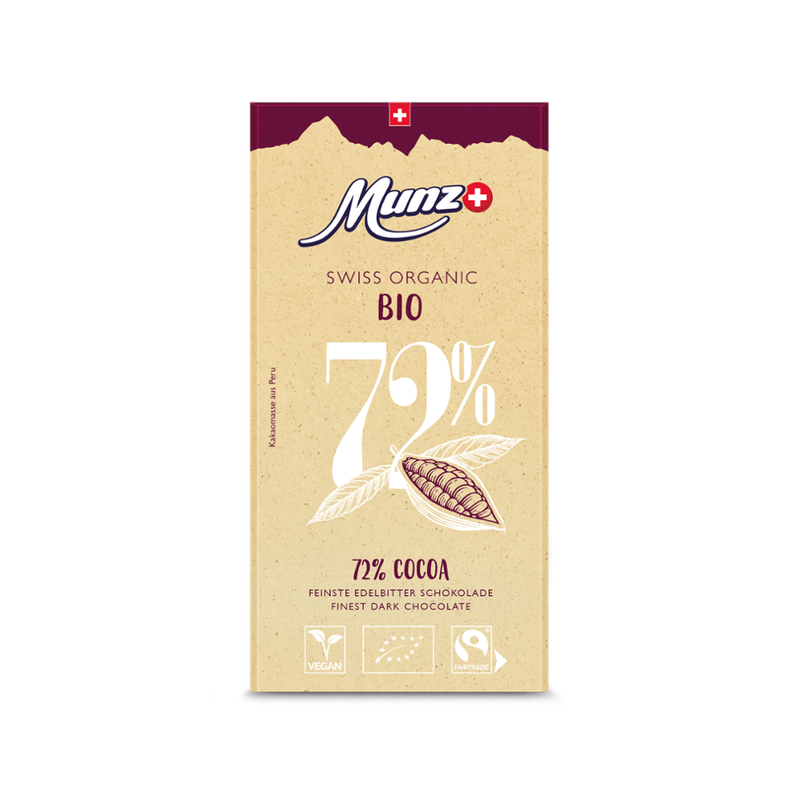 Munz Munz Organic 72% Cocoa 100g - Produktbild