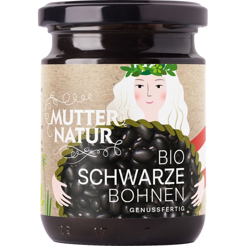 MUTTER NATUR MUTTER NATUR Bio Schwarze Bohnen genussfertig 235 g, Herkunft Österreich - Produktbild