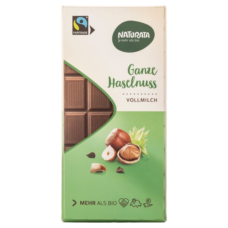 NATURATA Ganze Haselnuss Schokolade, Vollmilch - Produktbild