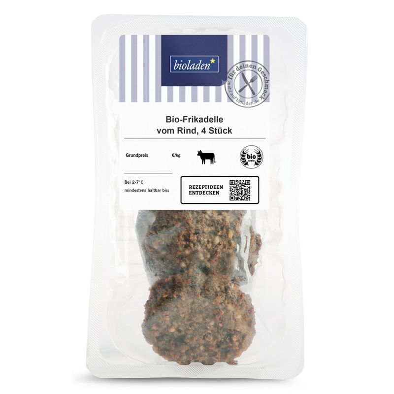 bioladen Frikadelle vom Rind, 4 Stück - Produktbild