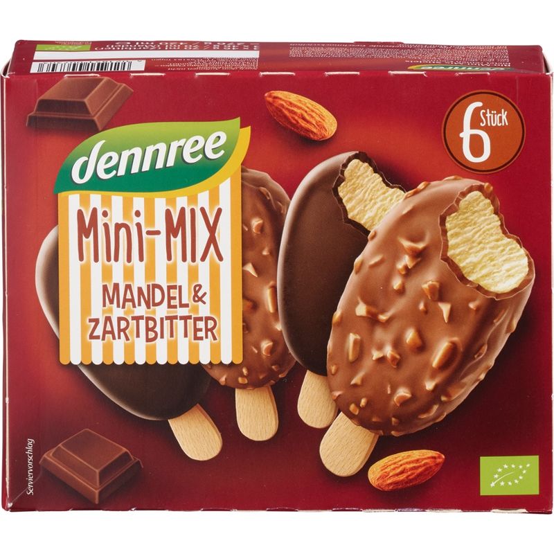 dennree Mini-Mix Stieleis Mandel und Zartbitter - Produktbild
