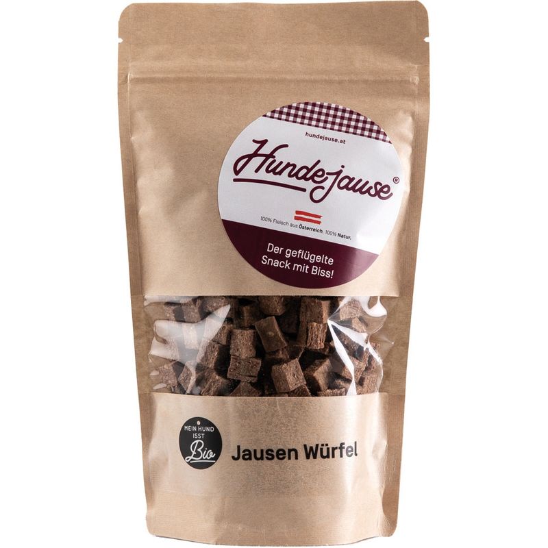 Hundejause Hundejause Bio Wutzalan (vorm. JausenWürfel), getrockente (hart) Hunde-Leckerli 150g - Produktbild