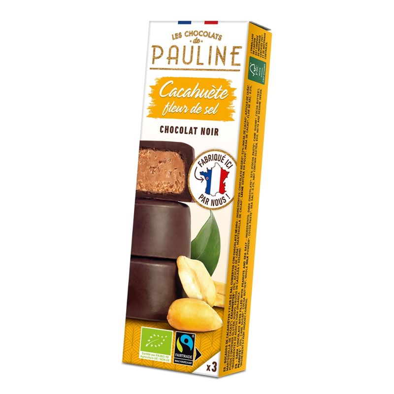 LES CHOCOLATS DE PAULINE Peanut and sea salt bites coated with dark chocolate - Produktbild