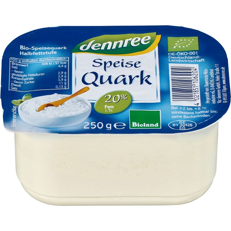 dennree Speisequark Halbfettstufe, 20% Fett i. Tr. - Produktbild