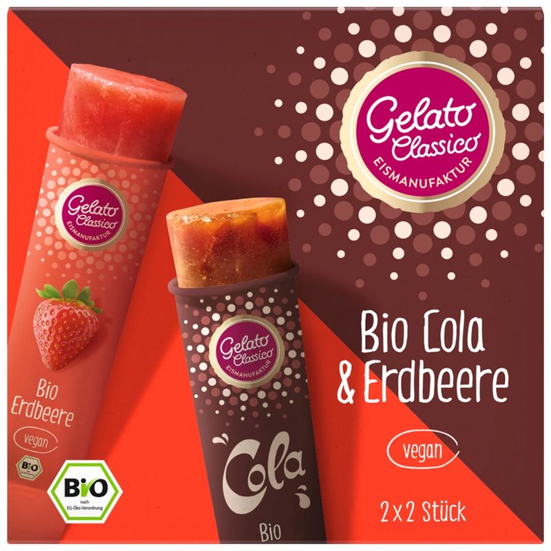 Gelato Classico Eismanufaktur Gelato Classico Bio Quetschtüte Cola + Erdbeere - Produktbild