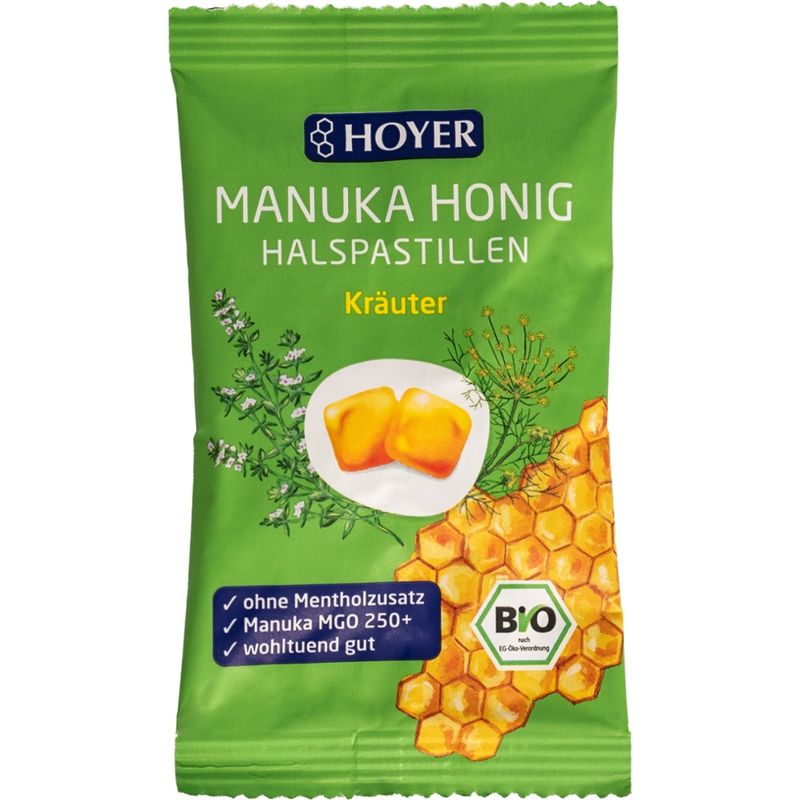 HOYER Manukahonig Halspastillen Kräuter - Produktbild