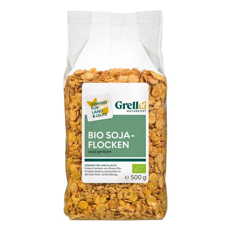Grell Naturkost Sojaflocken mild geröstet - Produktbild