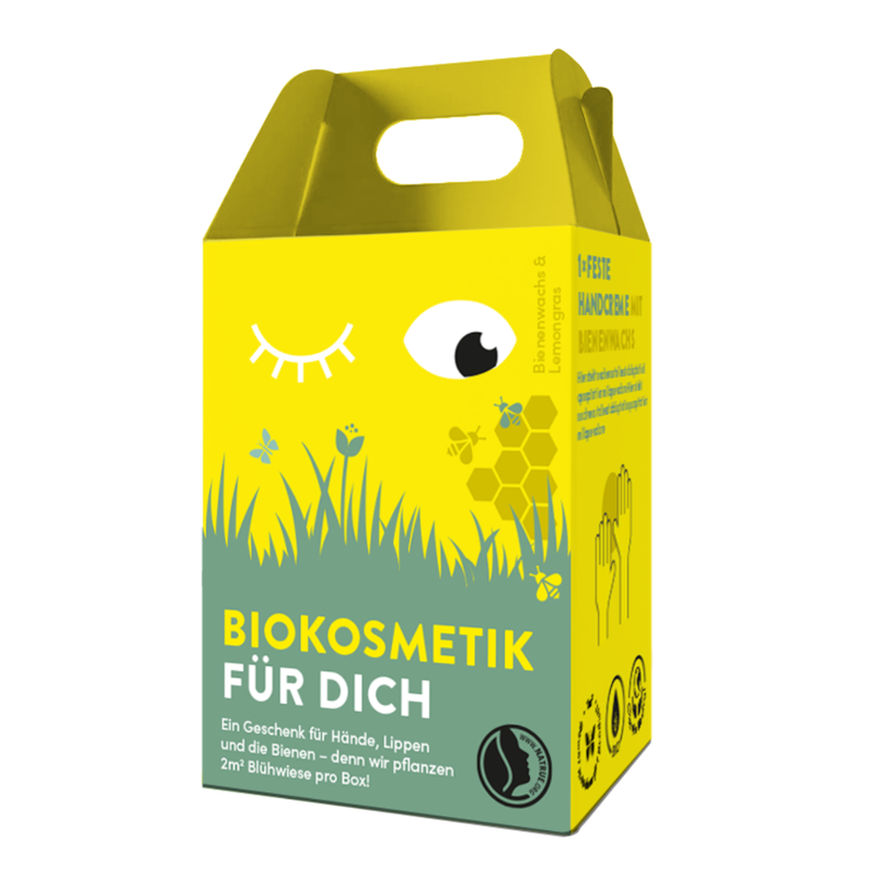 4peoplewhocare Geschenkset: Feste Handcreme Nachfüller (Daumenschmaus)  & Lippenpflege Stick (Auf's Mäulchen) Bienenwachs - Produktbild