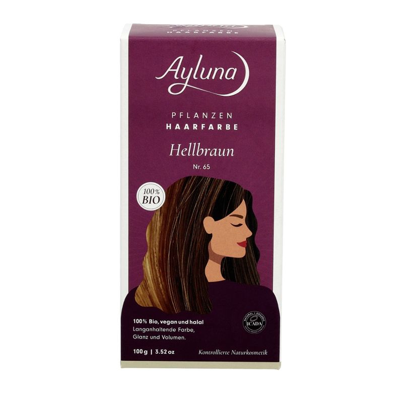 Ayluna Pflanzenhaarfarbe Nr. 65 Hellbraun - Produktbild