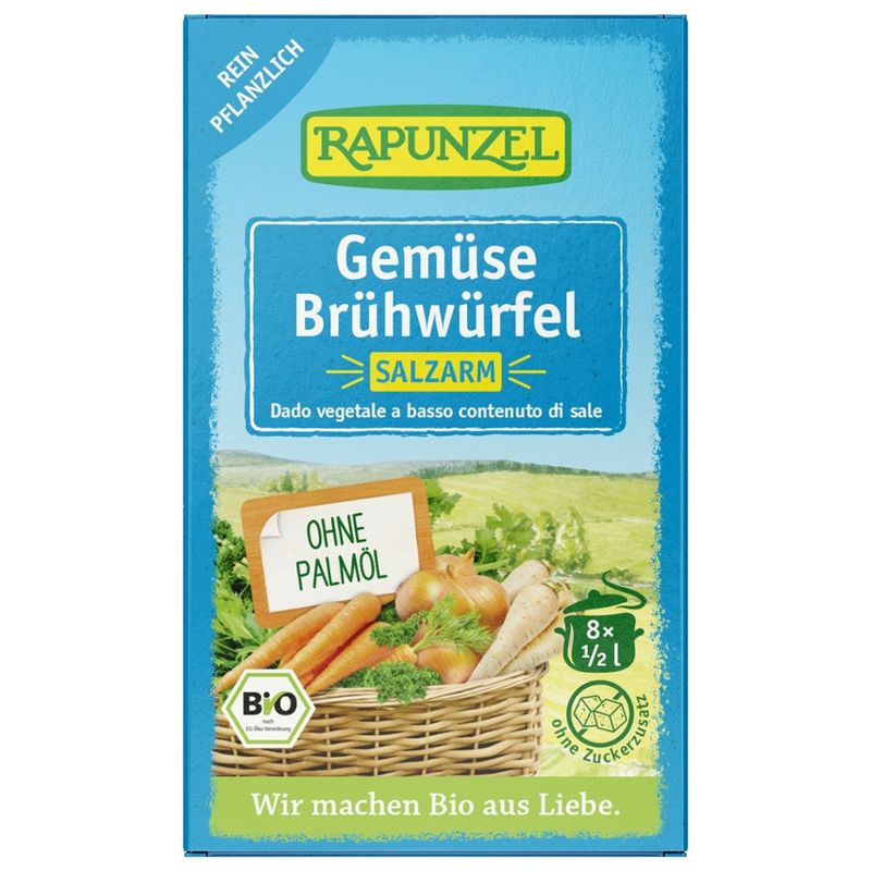 Rapunzel Gemüse-Brühwürfel salzarm, mit Bio-Hefe - Produktbild