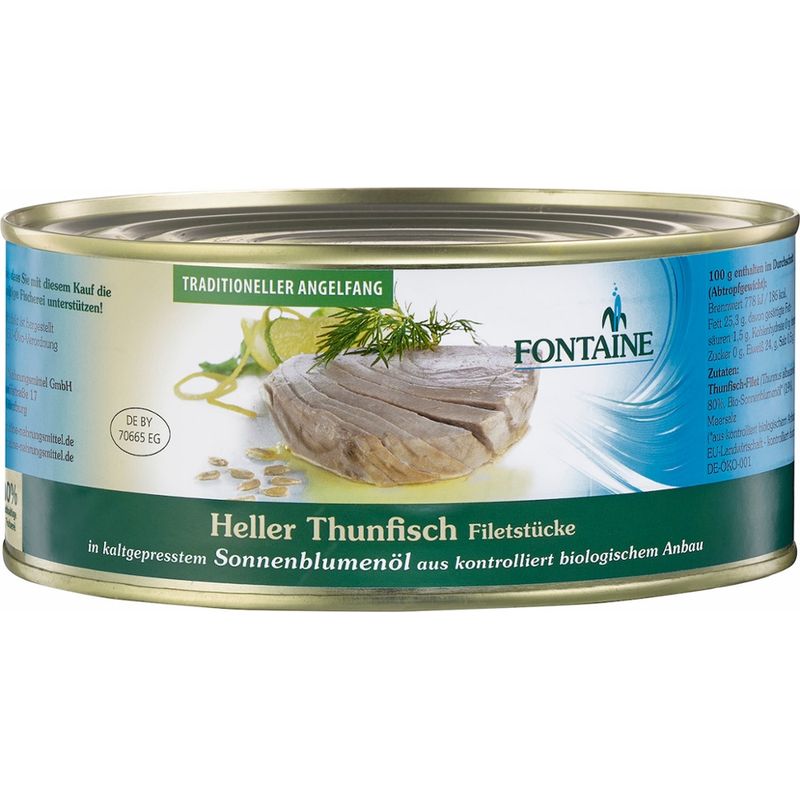 Fontaine Heller Thunfisch in Bio-Sonnenblumenöl - Produktbild