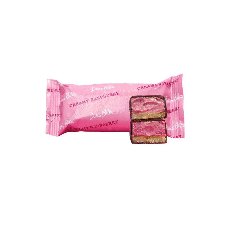 Lini's Bites Bio Ice Cream Bars - Creamy Raspberry (4er Box) - Produktbild
