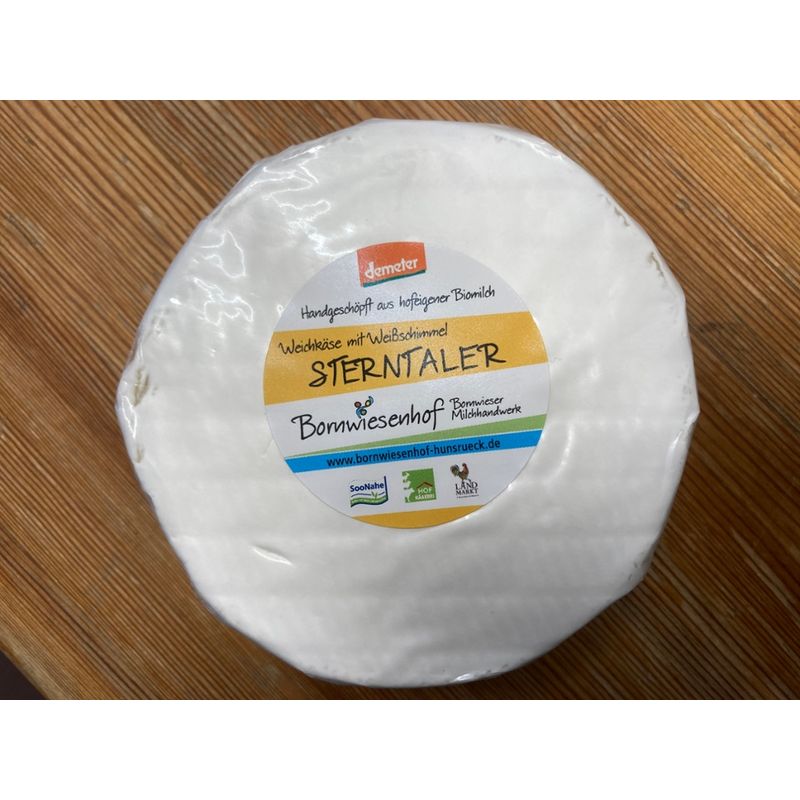 Bornwieser Milchhandwerk Sterntaler, Weichkäse mit Weißschimmel  natur, handverschöpft aus hofeigener Milch - Produktbild
