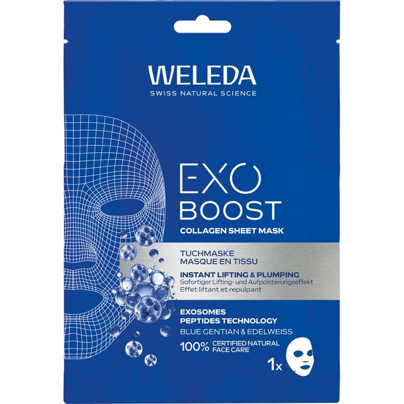 Weleda WELEDA Exo Boost Collagen Tuchmaske Blauer Enzian - Produktbild