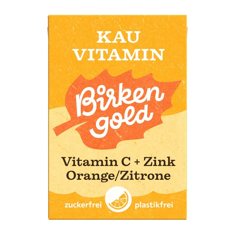 Birkengold Birkengold Natur Kau-Vitamin C + Zink 20 Stk. - plastikfrei - Produktbild