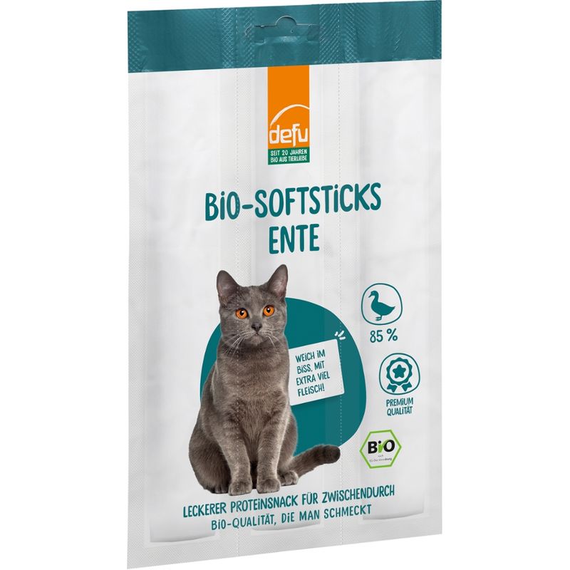 defu - Das Tierfutter vom Bio-Bauern Katze Bio-Softsticks Ente - Produktbild
