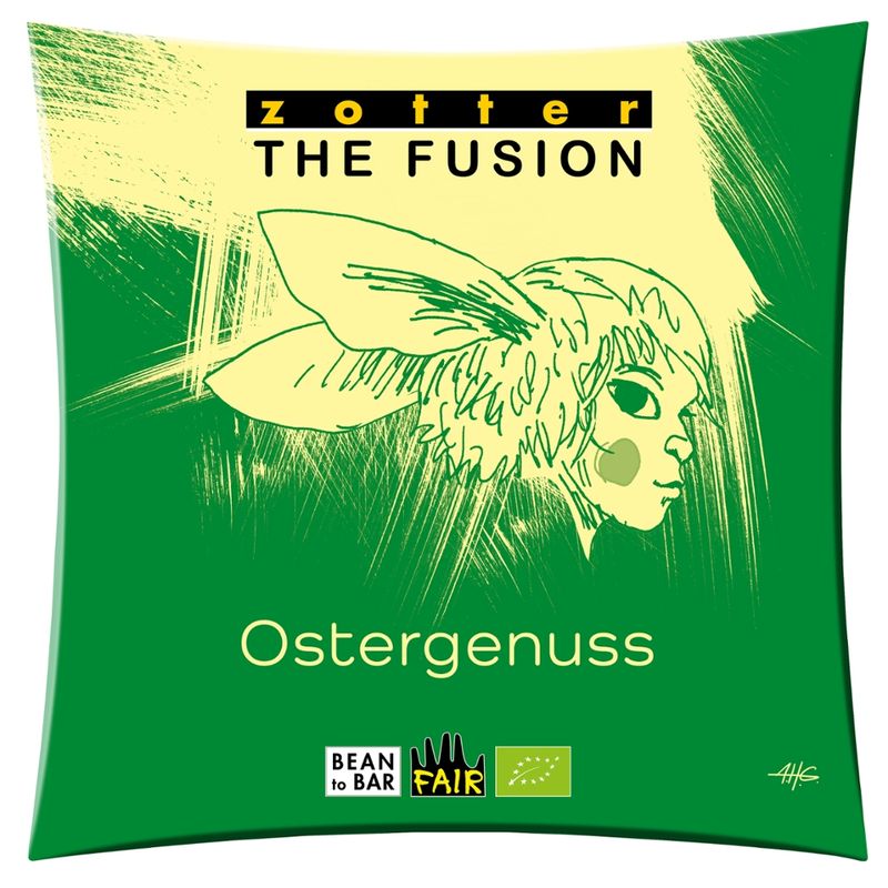 Zotter Schokolade Osterschoko- QDK - 50% Milchschoko mit Dattelzucker - Produktbild