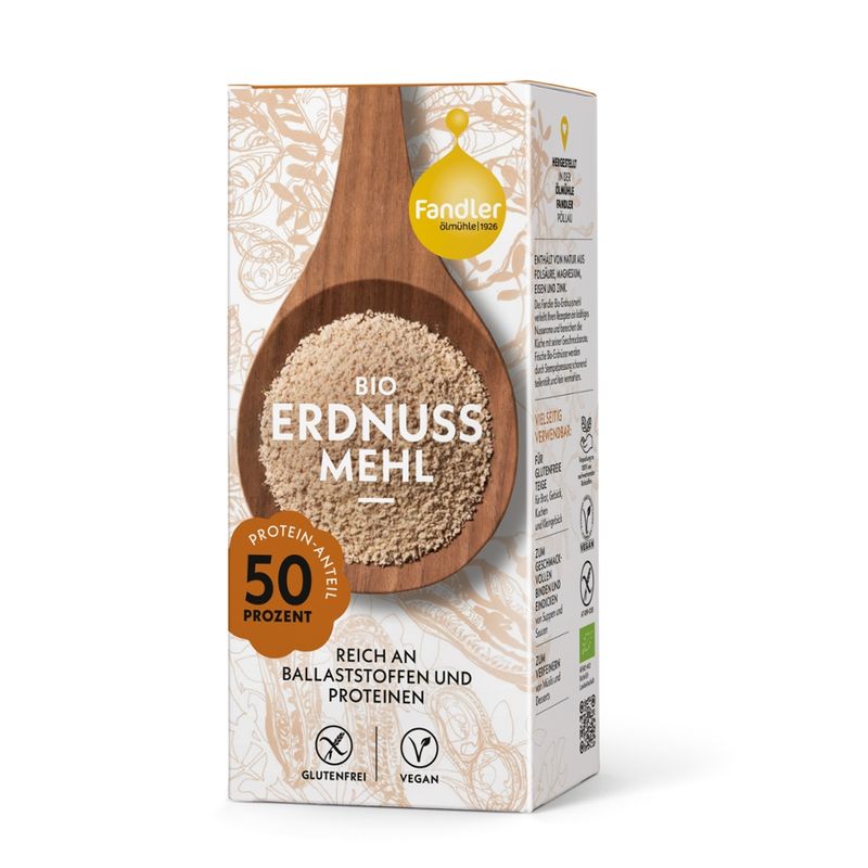 Ölmühle Fandler Fandler Bio-Erdnussmehl teilentölt, 400 g - Produktbild