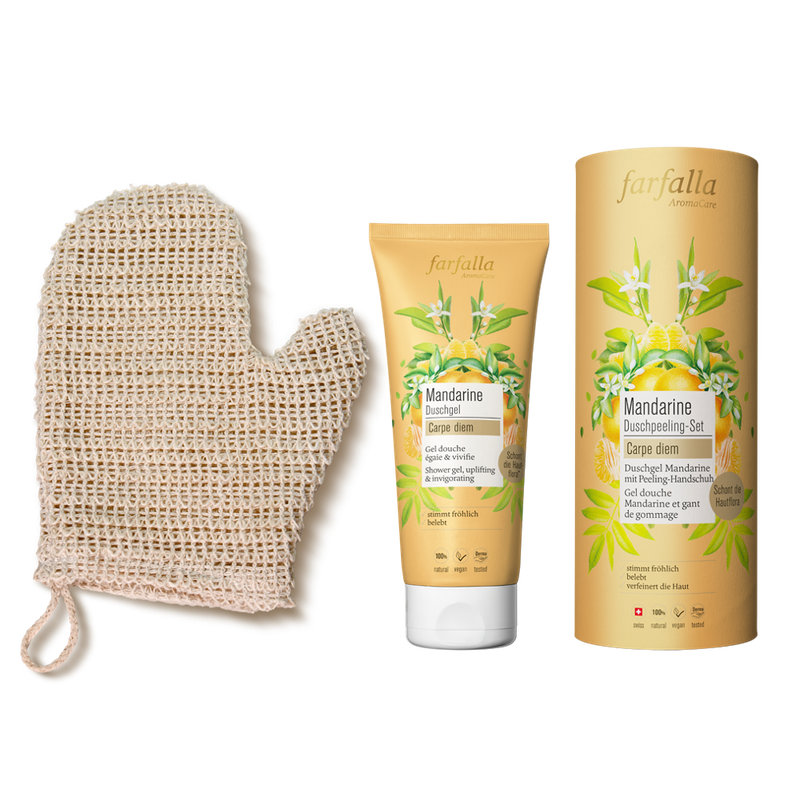 farfalla Mandarine Duschpeeling-Set - Produktbild