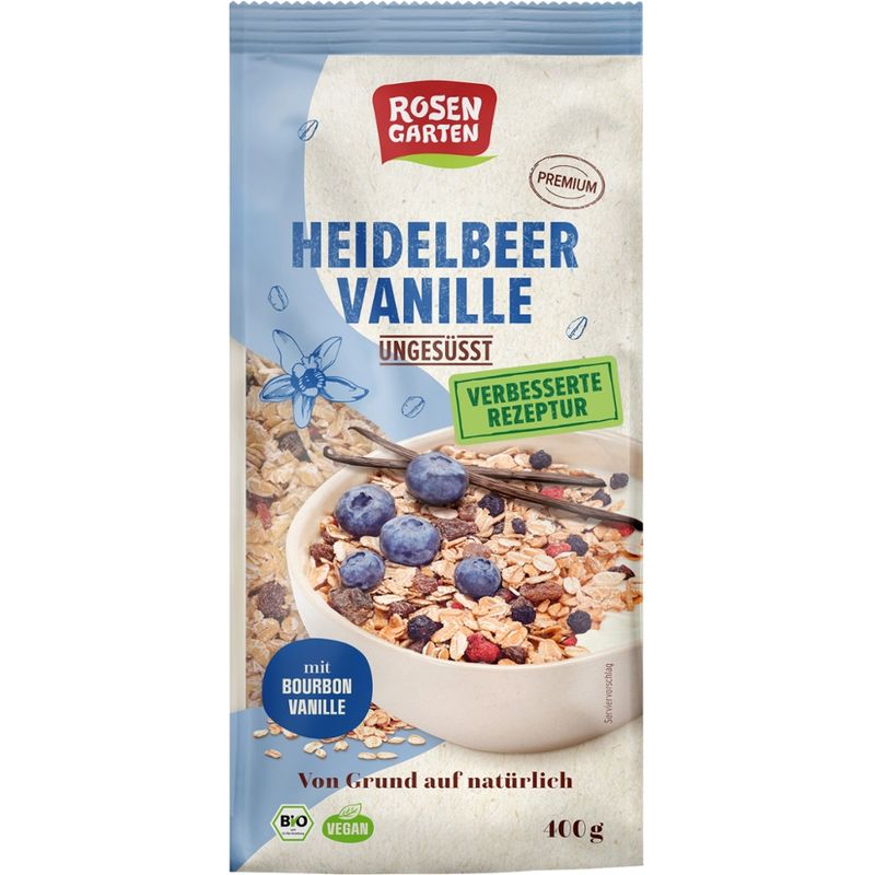 Rosengarten Heidelbeer-Vanille-Müsli ungesüßt - Produktbild