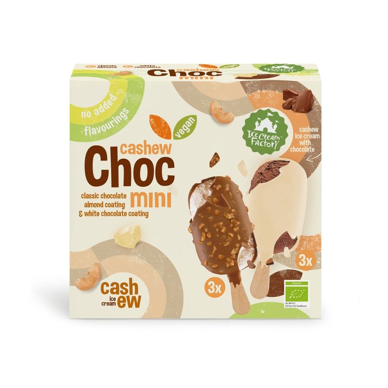 Ice Cream Factory Choc mini vegan milk and white - Produktbild