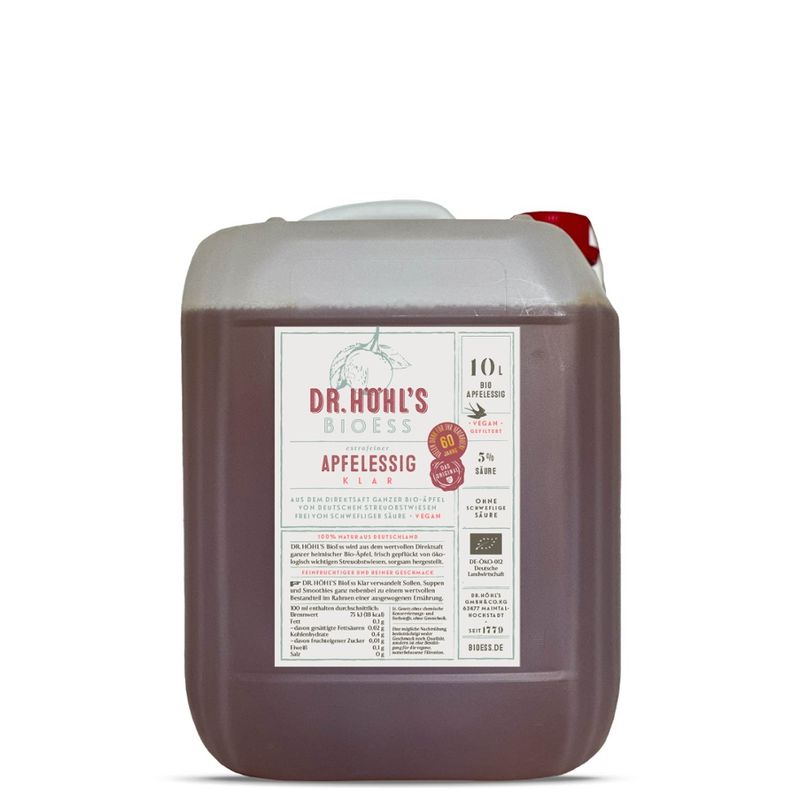 DR.HÖHL'S BioEss DR. HÖHL'S BioEss Bio-Apfelessig klar vegan Kanister - Produktbild