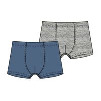 Jungen-Pants, 2er-Pack, D048 blue/grey melange - Produktbild