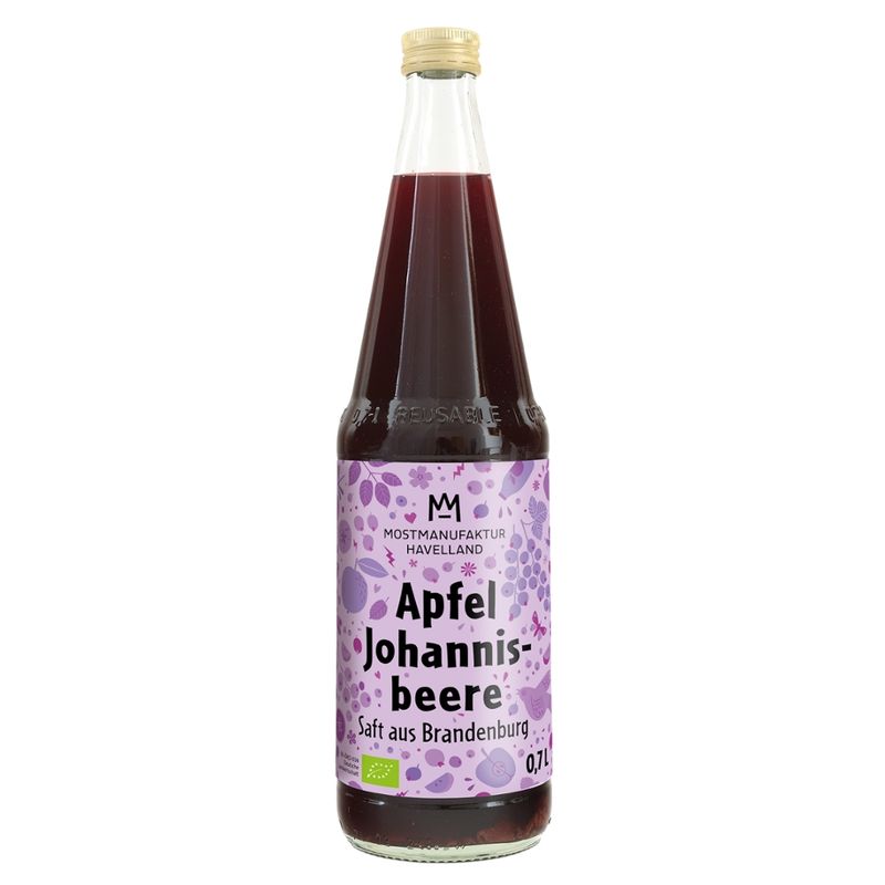 MostManufaktur Havelland Bio-Apfel-Johannisbeerensaft aus Brandenburg - Produktbild