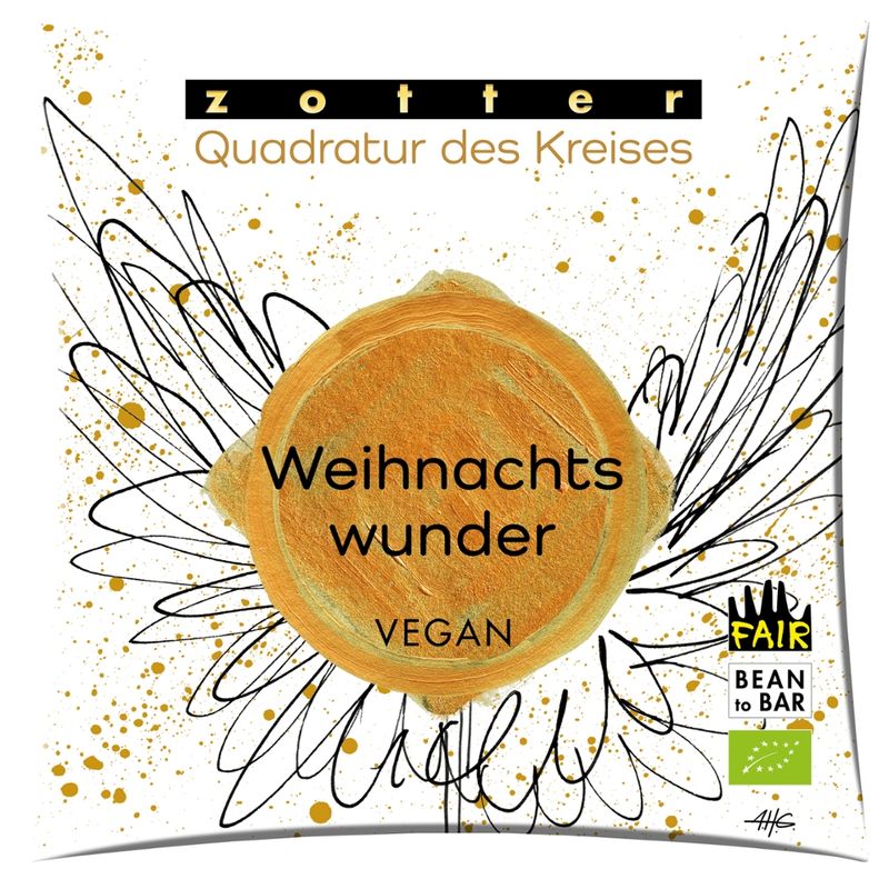 Zotter Schokolade Quadratur des Kreises - "Weihnachtswunder" - Produktbild