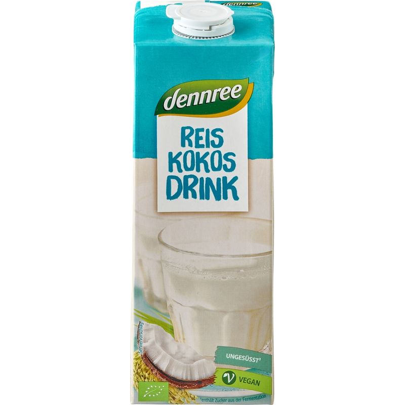 dennree Reis-Kokosdrink, ungesüßt - Produktbild