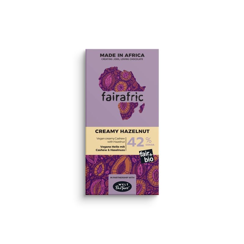 WeltPartner Bio-Kakaotafel mit Cashewcreme und Haselnüssen - Produktbild
