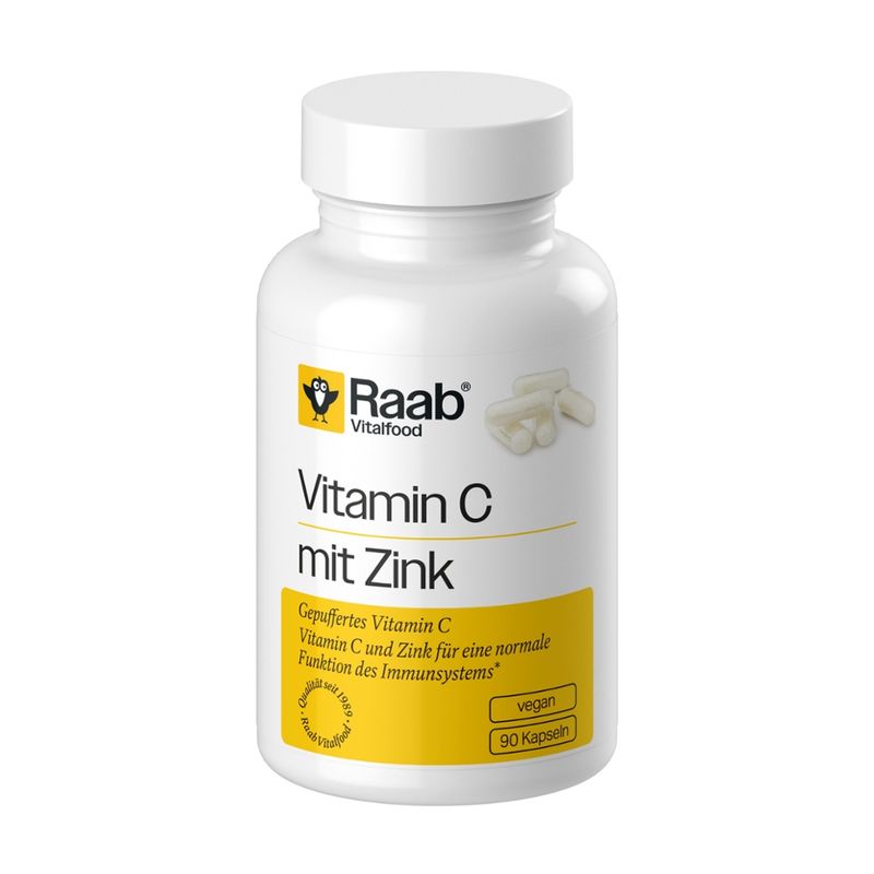 Raab Vitalfood Vitamin C mit Zink Kapseln 90 Stk à 745 mg - Produktbild