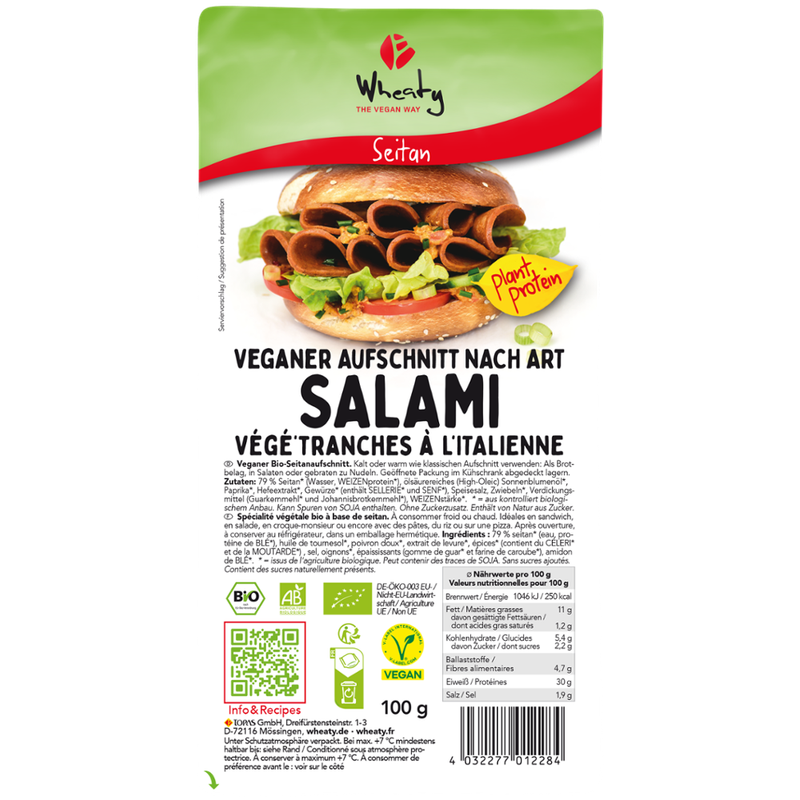 Wheaty Wheaty Veganer Aufschnitt nach Art Salami - Produktbild