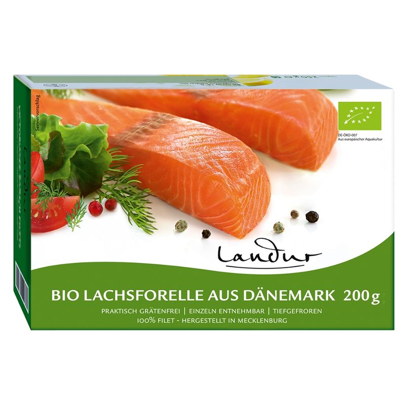 Landur LAN BIO DänischesLachsforellenfilet 200g - Produktbild