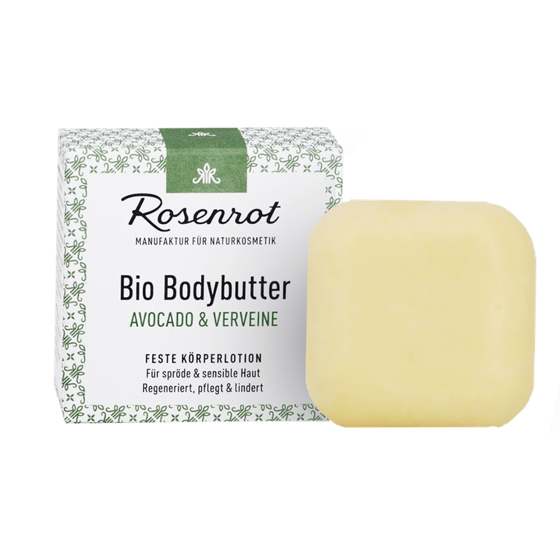 Rosenrot Naturkosmetik Bio Bodybutter Avocado & Verveine - Mit pflegendem Bio-Avocadoöl und Vervenenduft - Produktbild