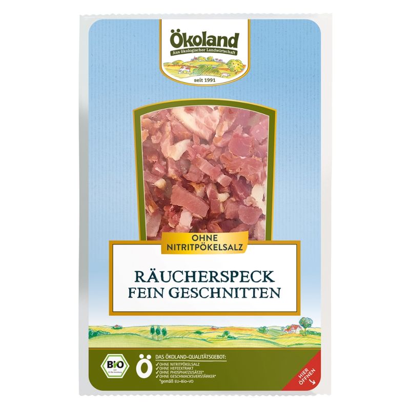 ÖKOLAND Räucherspeck fein geschnitten - Produktbild