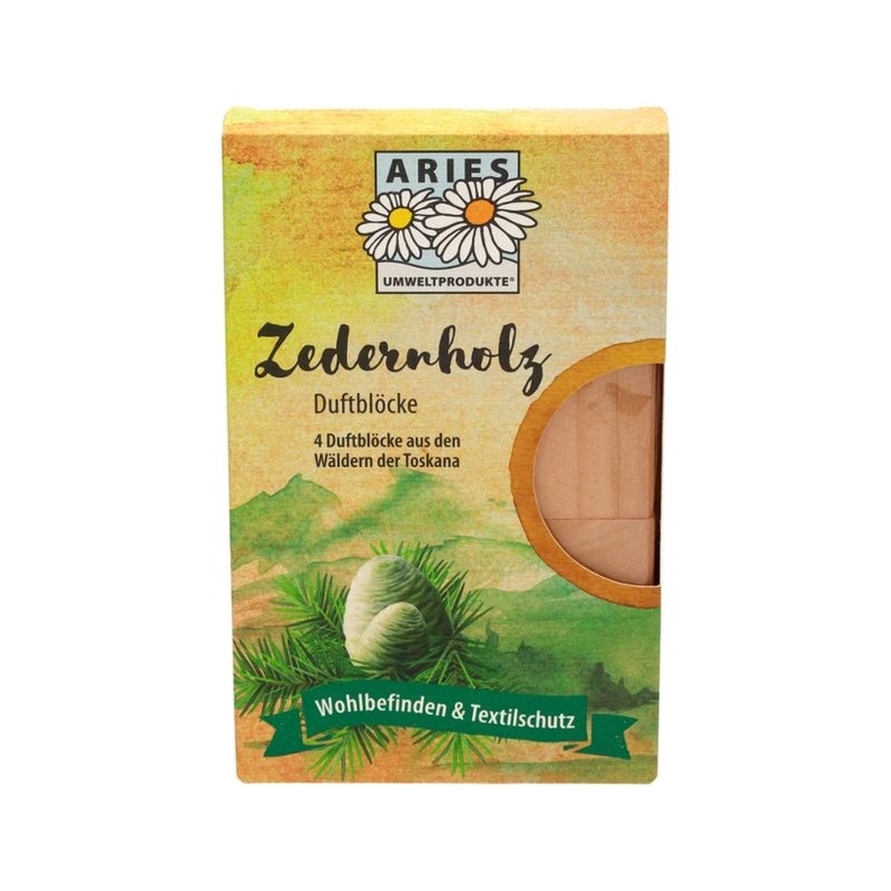 Aries Zedernholz Duftblöcke 4er Set - Produktbild