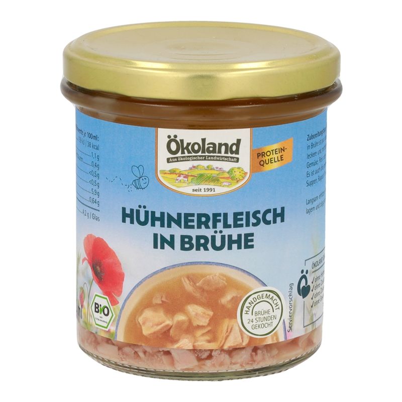 ÖKOLAND Hühnerfleisch in Brühe - Produktbild