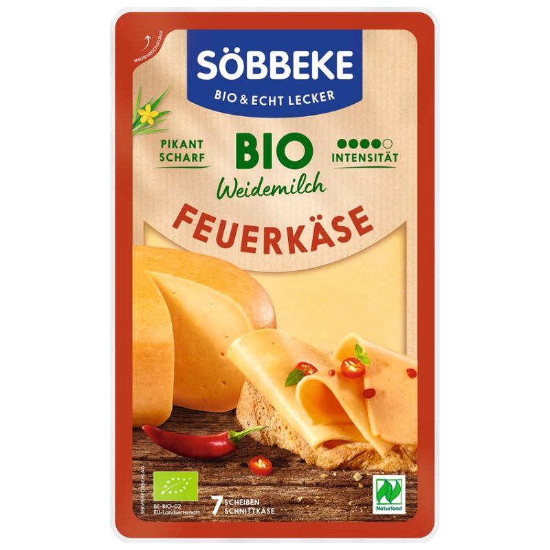 Söbbeke Bio Weidemilch Feuerkäse Scheiben - Produktbild
