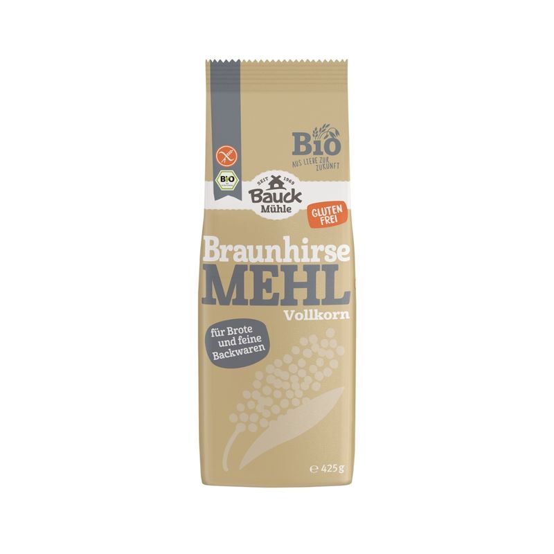 Bauck Mühle Braunhirsemehl Vollkorn glutenfrei Bio - Produktbild