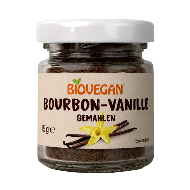 Biovegan Bourbon-Vanille im Glas, gemahlen, Bio - Produktbild