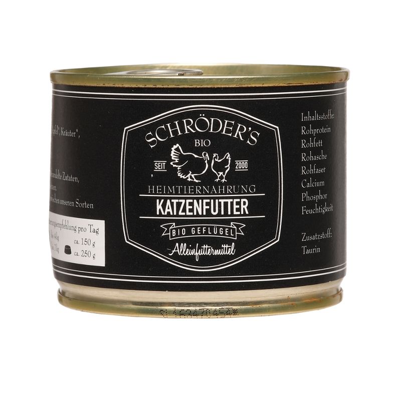 Schröder's Bio Fleisch- und Wurstwaren Katzenfutter Geflügel 200 g - Produktbild