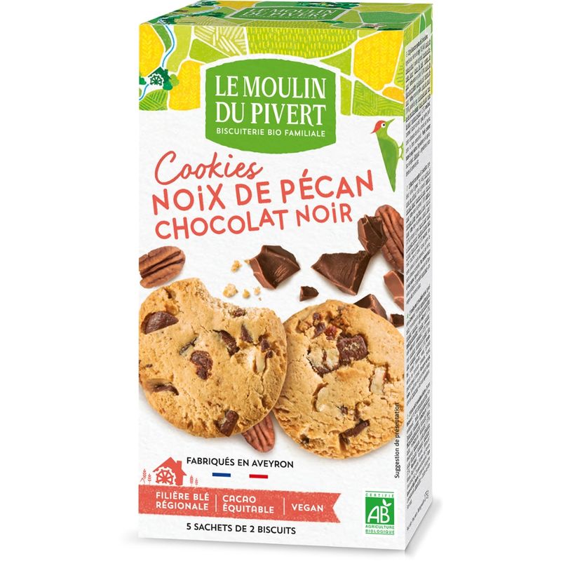 Le Moulin du Pivert Biokekse Pekannüss und Brockenplätzechen - Produktbild