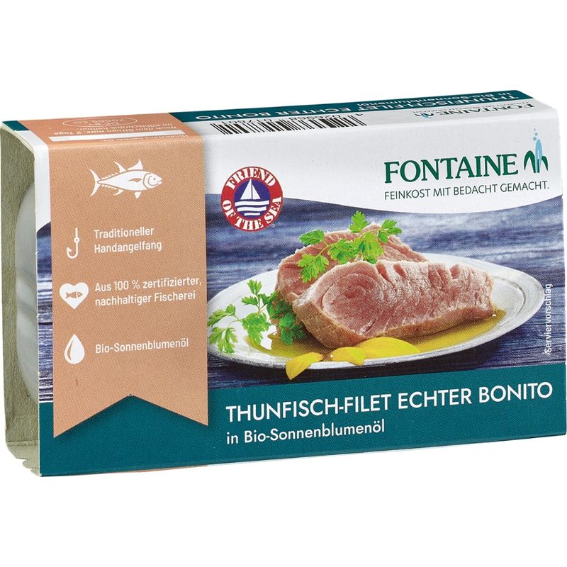 Fontaine Thunfisch Echter Bonito naturell in eigenem Saft und Aufguss - Produktbild