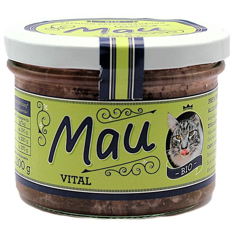 Wuff & Mau Heimtiernahrung  Mau Bio Vital Katzennahrung 200g - Produktbild