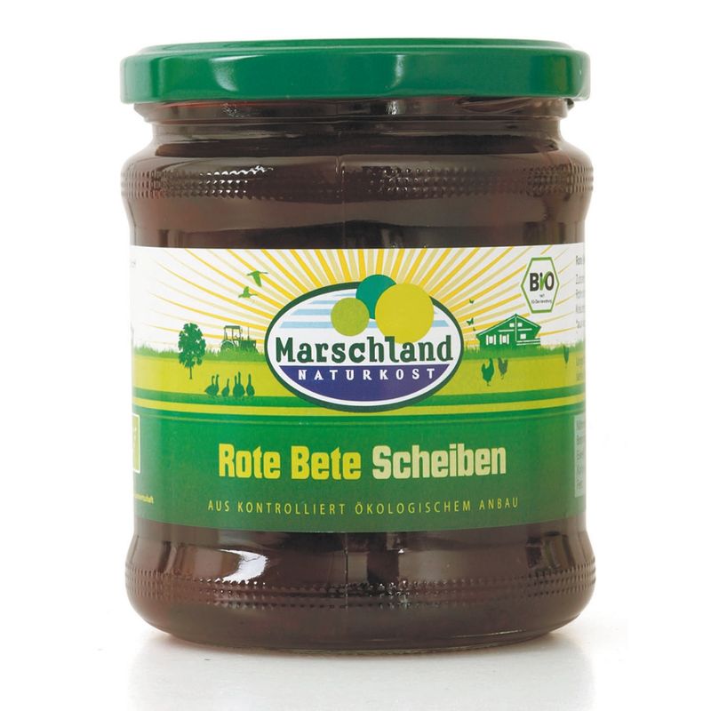 Marschland  Bioland Bio-Rote Bete Scheiben 370 ml Gl. MARSCHLAND - Produktbild