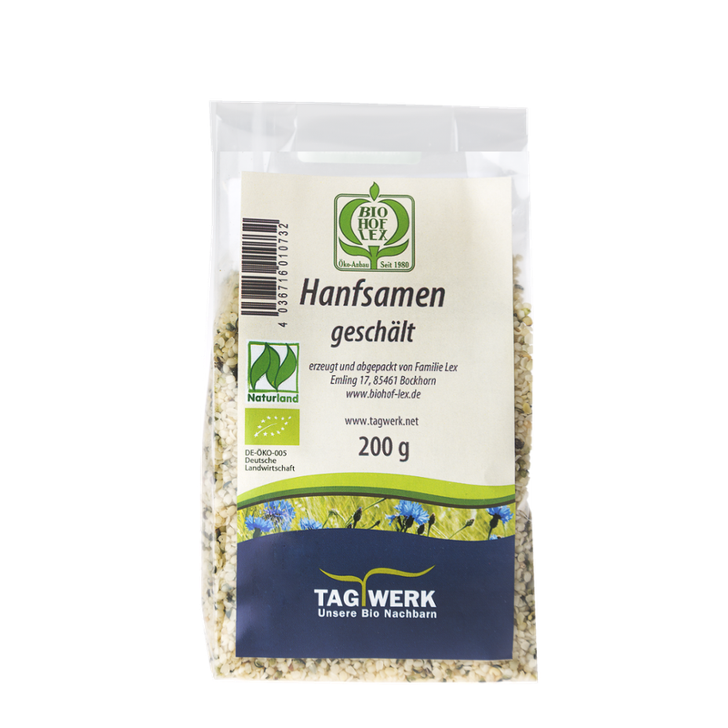 TAGWERK Hanfsamen geschält Biohof Lex - Produktbild