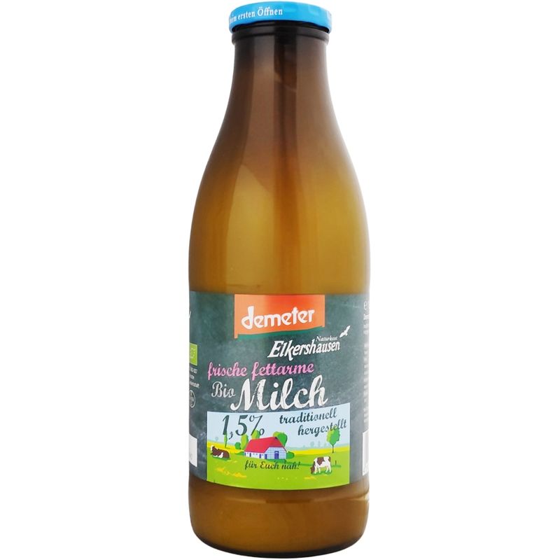 Naturkost Elkershausen Demeter Fettarme Milch 1,5% - Produktbild