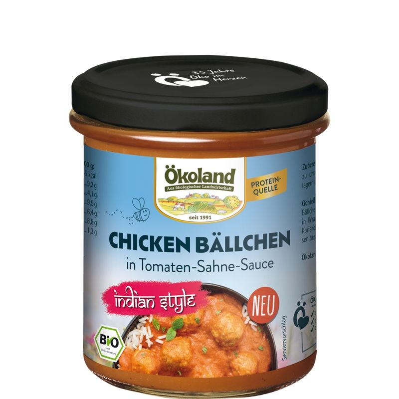 ÖKOLAND Chicken Bällchen in Tomaten-Sahne-Sauce - Produktbild